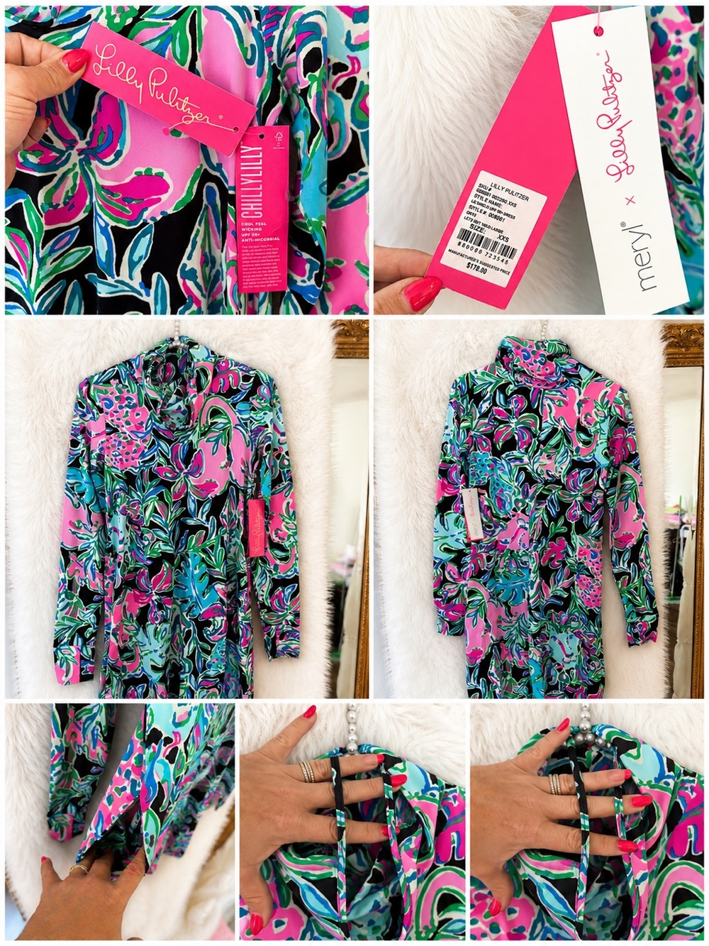 Lilly Pulitzer Pink Blue Green Floral Dress